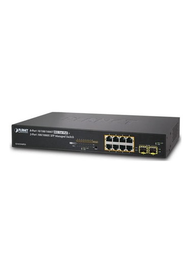 Planet Pl Gs 4210 8P2S 8 Port Gigabit Poe 2 Port Sfp 120W Poe Yön