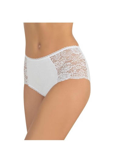 Fabony Bayan Kenar Geniş Dantel Bato Külot 1250 Beyaz