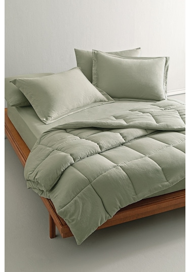 Puffy Mabel Çift Kişilik Comfort Uyku Seti - Defne Yeşil