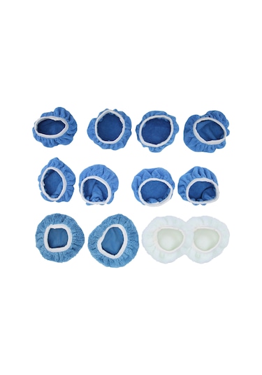 Moveevo 5-6 İnç Araç Polisaj Makinesi İçin Fiber Tampon Pad Seti - 8 Adet Polisaj, 2 Adet Cila Ve 2 Adet Mercan Kumaş Pad İle Tekrarlı Kullanım