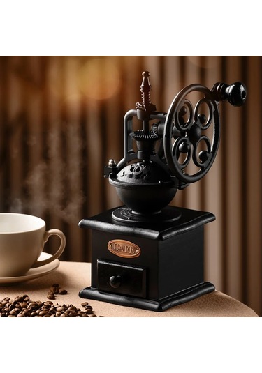 Myinkai Ferris Wheel Retro Manuel Kahve Değirmeni Taşınabilir Ahşap