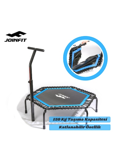 Joınfıt Katlanabilir Tutunmalı Fitness Trambolin Mavi