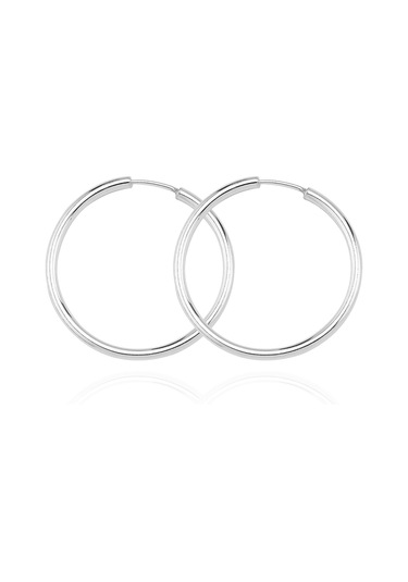 Glorria Glorria Gümüş 5,5 Cm Halka Küpe