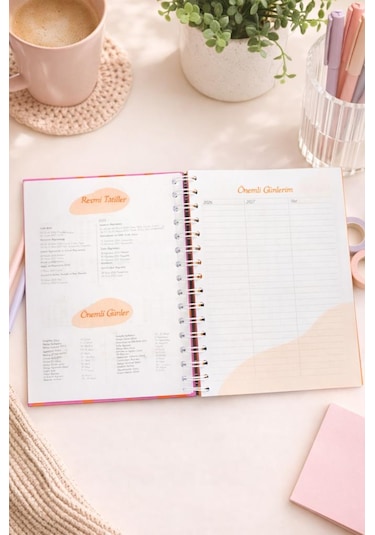 Lizy 2026-2027 Akademik Ajanda - A5 Spiralli Planner Tasarım-7 Mor