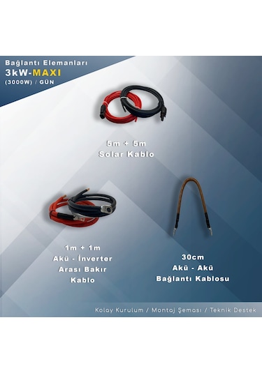 Matech 3 KW Maxi Solar Paket Sistem 3000W/gün