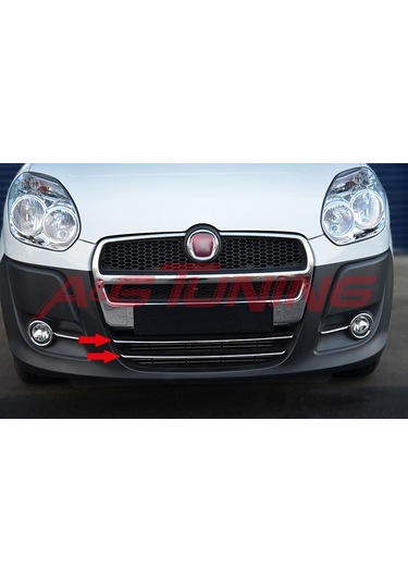 Fiat Doblo Krom Ön Tampon Çıtası 2010-2014 2Prç Paslanmaz Çelik N11.2615