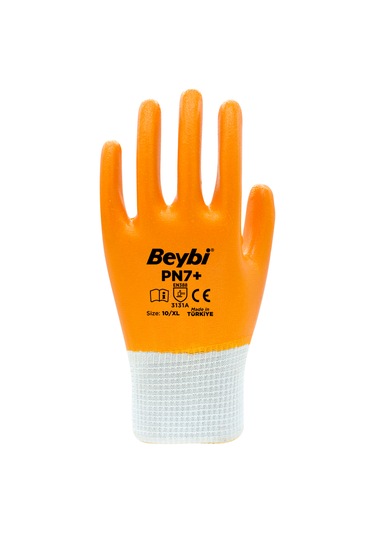 Beybi Nitril Pn7+ Tam Kaplı Sarı Eldiven No:10