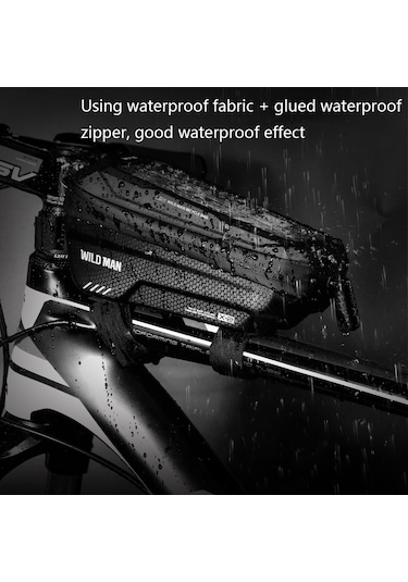 Wild Man X2 Hardshell Bisiklet Ön Gidon Çantası Kırmızı