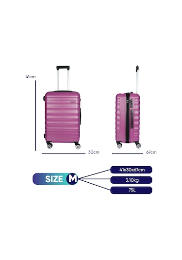 Vegmann Delphin Violet Orta Boy Valiz Mor