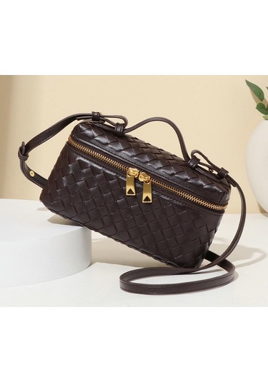 Jeemson Yeşil El Yapımı Örgülü Pu Deri Çanta - El/omuz/üst Çapraz Taşıma, Gündelik Kullanıma Uygun, Küçük Eşyaları Taşır