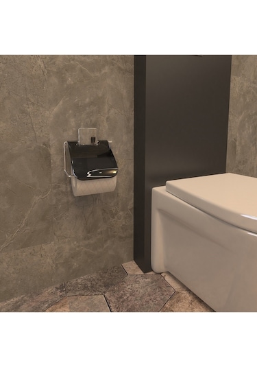 Decorev Dc-4775 Dekoratif Yapıştırmalı Metal Banyo Kapaklı Wc Kağ