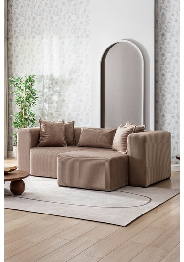 Katt Modüler Ekstra Rahat İskeletli 2 Li Koltuk 10 Renk Bej