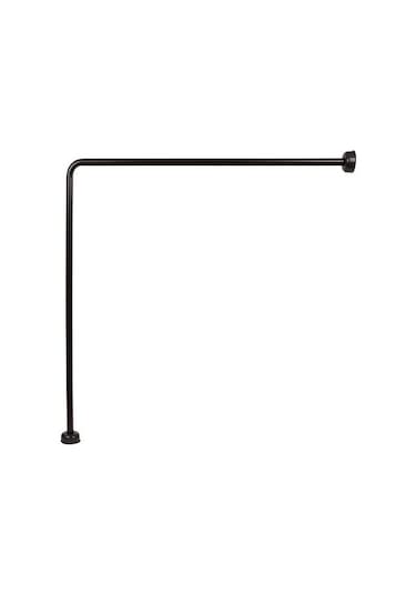 Köşeli Banyo Borusu Siyah L Duş Borusu Siyah