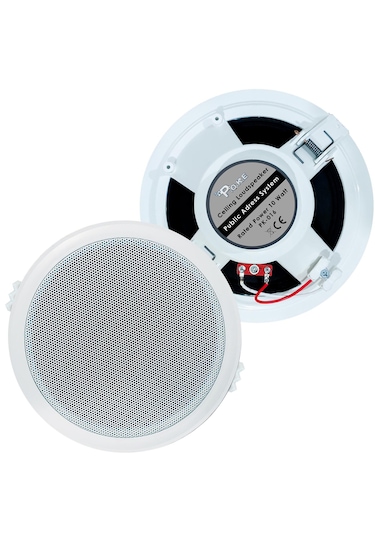 2 Adet 13 Cm Tavan Alçıpan Trafosuz Hoparlör 10w