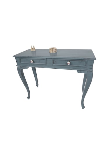 Masifart Terra 120 Cm Ri Eskitme Dresuar Çekmeceli Makyaj  Masası Gri