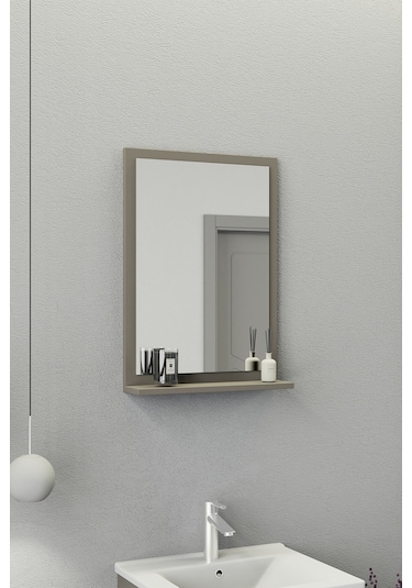 Biani Fix Arya 55 Cm Banyo Dolabı,Seramik Lavabolu, Aynalı,Lavabo Dahil,Mdf,Latte Biani Fix Arya 55 Cm Banyo Dolabı,Seramik Lavabolu, Aynalı,Lavabo Dahil,Mdf,Latte