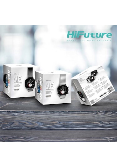 HiFuture AIX BT Arama 1,43" AMOLED IP68 Nabız SpO2 Takipli Akıllı Saat  (Distribütör Garantili)