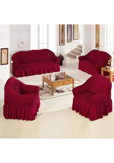 Upmall Bürümcük Koltuk , Çekyat Örtüsü, Kılıfı 3311 Bordo
