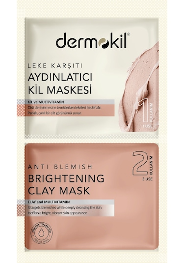 Dermokil Leke Karşıtı Aydınlatıcı Kil Maskesi 2'li 7.5 ML