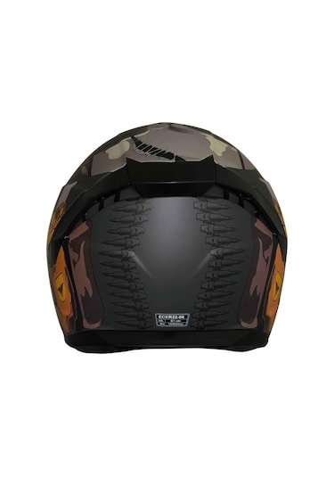 Mts Pro Helmets M-910 Kapalı Motosiklet Kaskı Turuncu - Siyah