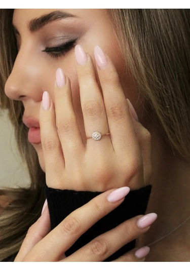 Alda Gümüş, Yaldızlı Ve Zirkon Taşlı Yüzük 103539164 Altın