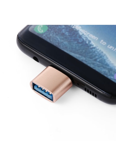 Gplus Apple Uyumlu MacBook Pc Telefon Usb Typec Çevirici Otg Gold