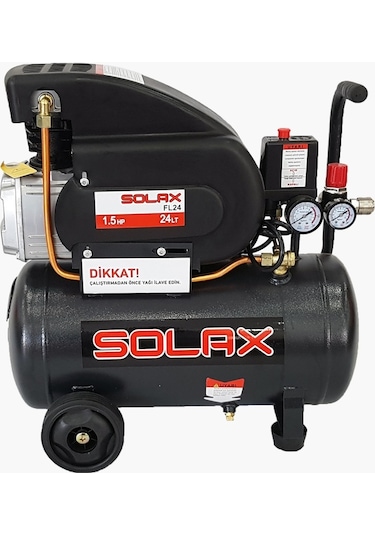Solax FL24 1.5 Hp 8 Bar 24 LT Yağlı Hava Kompresörü