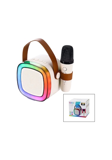 Nostalji Mini Radyo Modelkaraoke Mikrofonlubluetooth Wireless Hoparlör- Speaker Usb Şarjlı 4887