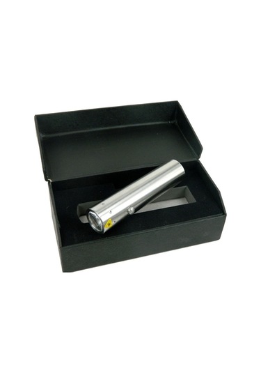 F Bk30 Paslanmaz Metal El Feneri - Pilli, Kutulu, Sellektörlü Krom