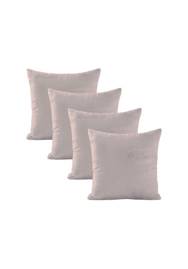 Dekoratif 4'lü Kırlent Yastık Kılıfı Seti - 42 X 42 Cm - Vizon