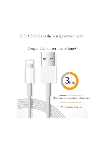 Suofeng İphone Uyumlu 7/8/x/6s Usb Şarj Kablosu, 8pın Altın Kaplı, Akıllı Çip, Tam Bakır Çekirdekli, Dayanıklı Tpe, Hızlı Ve Kararlı Şarj, 1 Adet