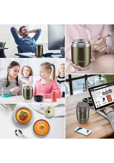 Yalıtımlı Öğle Yemeği Kabı Vakum Paslanmaz Çelik 16 Oz Çocuklar Öğle Yemeği Kutusu Kaşık İle Okul Ofis Seyahat Için Sızdırmazlık Bpa Ücretsiz 5lwd57 Diğer