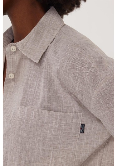 Lee Cooper Mındy Kadın Dokuma Gömlek Bej 16330 Bej