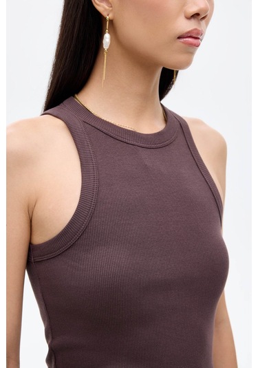 Quzu Koyu Kahve Kadın Atlet 60081 Koyu Kahve