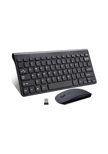 Samsung Galaxy Tab A8 Uyumlu Kablosuz Klavye Mouse Set SİYAH