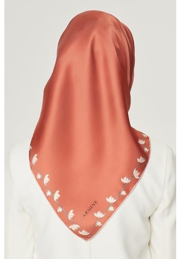 Armine İpek Eşarp Nostalji - 8553-84 Kiremit Twill Kiremit