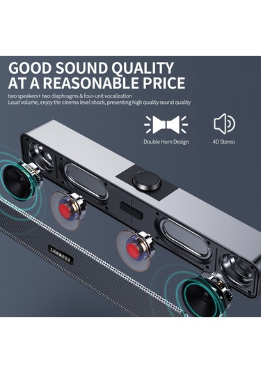 Maiyame E-350bs Bluetooth Hoparlör Yüksek Kaliteli Ses 4d Stereo Siyah Bilgisayar Masaüstü Hoparlö