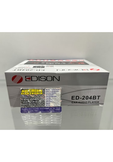 Edison Ed 204 Bt Usb Aux Bluetooth Fm Radyo Oto Teyp Mp3
