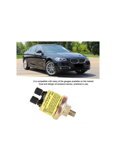 Kosona Yüksek Dayanıklı Alüminyum + Plastik 1/8 Npt Araç Motor Yağ Basıncı Sensörü - Kolay Kurulum, Çift Uçlu Tasarım