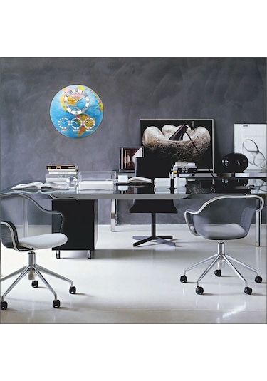 Antik Küre Dünya Saati Çok Renkli