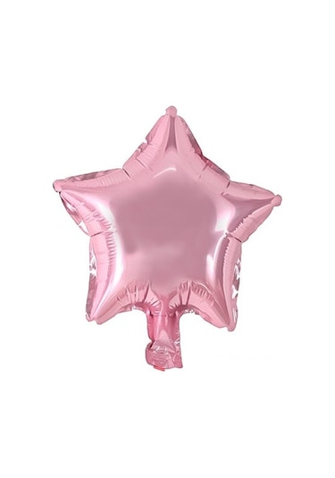 10 İnç Mini Yıldız Folyo Balon Pembe 5 Adet