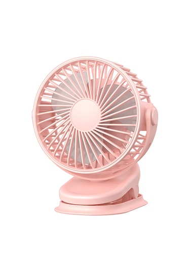 Honmex Usb Şarjlı 4000mah Klemeli Fan - 3 Hızlı, 360 Ayar, Masaüstü/asma/klem 3'ü 1 Arada Pembe