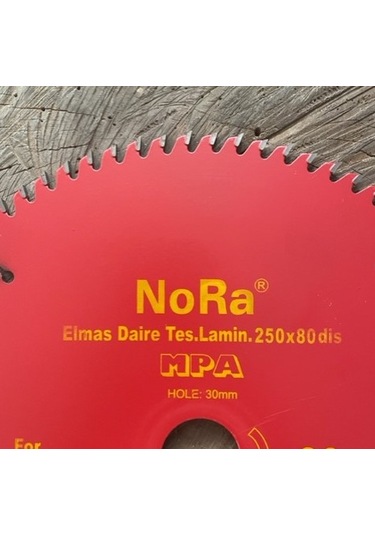 Nora 250mm Elmas Testere Laminat Parke Kesme Testere Sunta Mdf Kesici 80diş