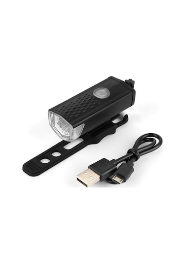 Forte Gt 250 Lüme Mini Bisiklet Ön Farı Xbyc 6124 Usb Şarjlı Siyah