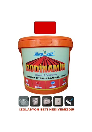 İzo Dinamik Kiremit Kırmızı Güçlü Örtücü Silikonlu Su İzolasyon K