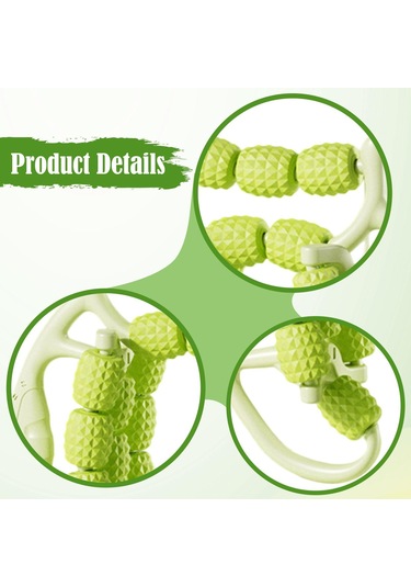 Suntek 29 Tekerlekli Bacak Masaj Silindiri Fitness Kelepçesi Kol Yeşil