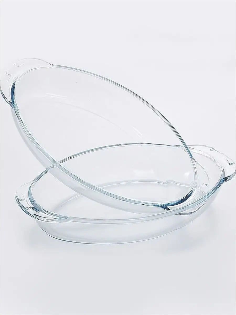 Borcam Cam Oval Yakalık Kabı Kapaklı 3 L + 3 L 10392391 Beyaz