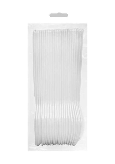 Beyaz Plastik Kaşık 25 Li