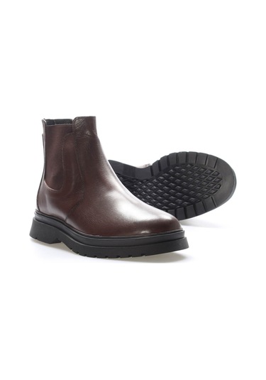 Hakiki Deri Kürklü Erkek Klasik Bot 209kma241 Kahverengi