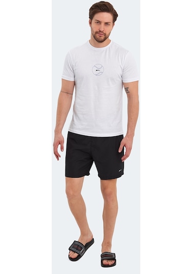 Slazenger RATING KTN Erkek Cepli Deniz Şortu Siyah Mayo